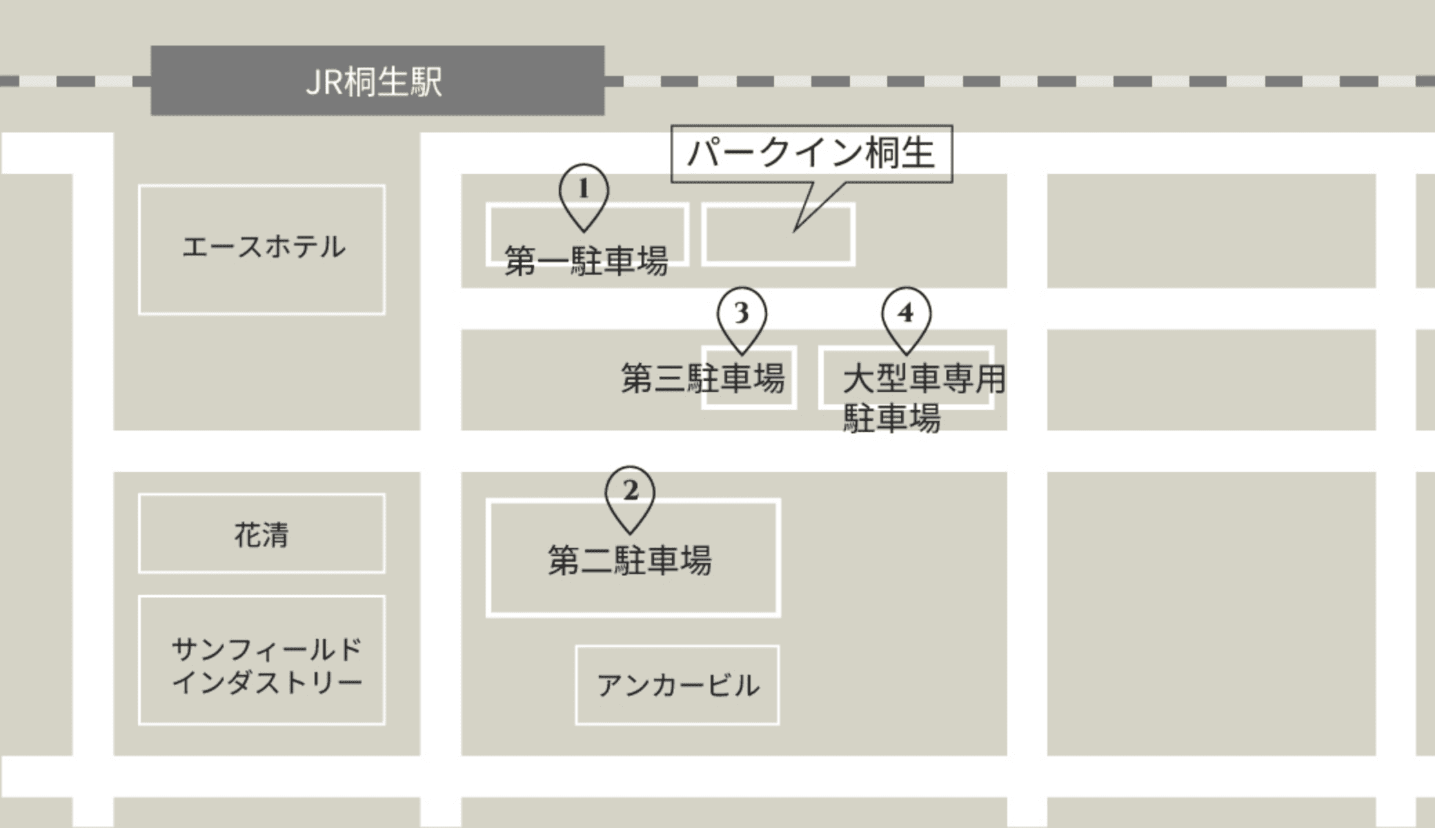 ホテルの地図